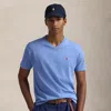 Polo Ralph Lauren Classic Fit Jersey V-neck T-shirt In Campus Blue