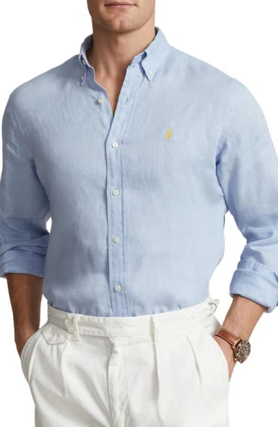 Polo Ralph Lauren Classic Fit Linen Button-down Shirt In Blue Hyacinth