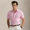 Polo Ralph Lauren Classic Fit Linen Camp Shirt In Carmel Pink