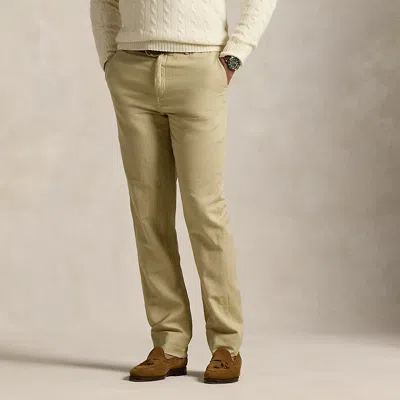 Polo Ralph Lauren Straight Fit Linen-cotton Pant In Coastal Beige