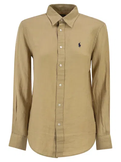Polo Ralph Lauren Classic-fit Linen Shirt In Neutral