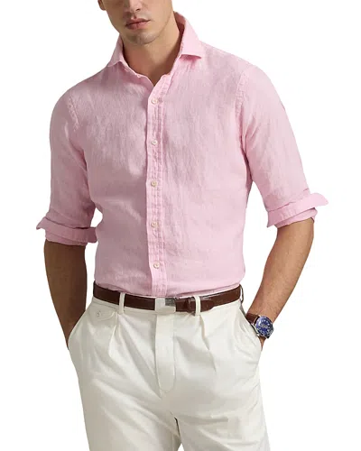 Polo Ralph Lauren Classic Fit Linen Shirt In Carmel Pink