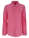 Polo Ralph Lauren Long Sleeve Shirt In Fuchsia