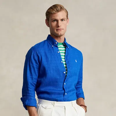 Polo Ralph Lauren Classic Fit Linen Shirt In Heritage Blue