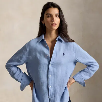 Polo Ralph Lauren Classic Fit Linen Shirt In Summer Blue
