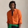 Polo Ralph Lauren Classic Fit Linen Shirt In Orange