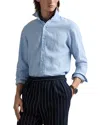 Polo Ralph Lauren Classic Fit Linen Shirt In Office Blue