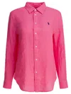 Polo Ralph Lauren Classic-fit Linen Shirt Shirts Fuchsia In Pink