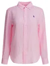 Polo Ralph Lauren Classic-fit Linen Shirt Shirts Pink In Pink