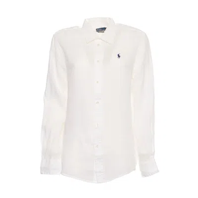 Polo Ralph Lauren Classic-fit Linen Shirt With Pointed Collar In White