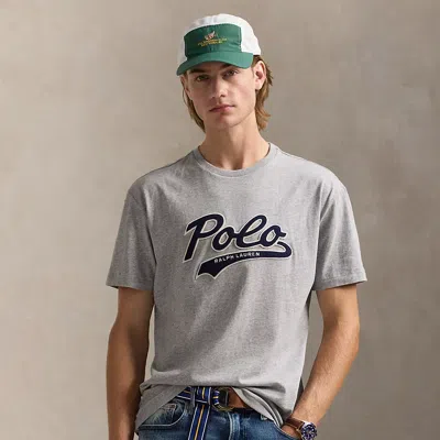 Polo Ralph Lauren Classic Fit Logo Jersey T-shirt In Andover Heather
