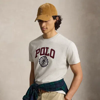 Polo Ralph Lauren Classic Fit Logo Jersey T-shirt In Sport Heather In Gray