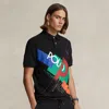 Polo Ralph Lauren Classic Fit Logo Mesh Polo Shirt In Black