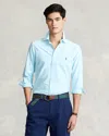 Polo Ralph Lauren Classic Fit Long Sleeve Cotton Oxford Button Down Shirt In Aegean Blue