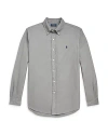 Polo Ralph Lauren Classic Fit Long Sleeve Cotton Oxford Button Down Shirt In Grey