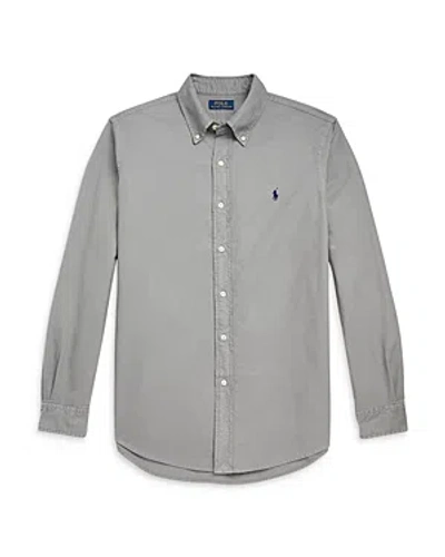 Polo Ralph Lauren Classic Fit Long Sleeve Cotton Oxford Button Down Shirt In Perfect Grey