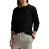 Polo Ralph Lauren Classic Fit Long Sleeve Cotton T-shirt In Black