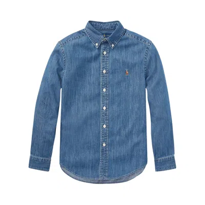 Pre-owned Polo Ralph Lauren Classic Fit Long-sleeve Sport Shirt 'chambray'