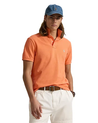 Polo Ralph Lauren X Wimbledon Cotton Mesh Polo Shirt In Orange