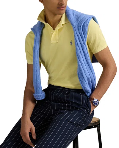 Polo Ralph Lauren Classic Fit Mesh Polo Shirt In Gold