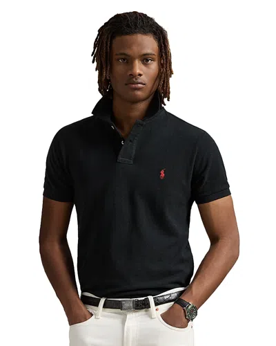 Polo Ralph Lauren Classic Fit Mesh Polo Shirt In Black