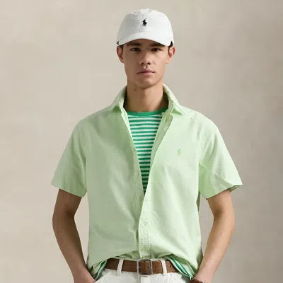 Polo Ralph Lauren Classic Fit Mineral-dyed Oxford Shirt In Leaf