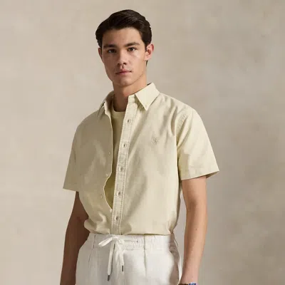 Polo Ralph Lauren Classic Fit Mineral-dyed Oxford Shirt In Natural