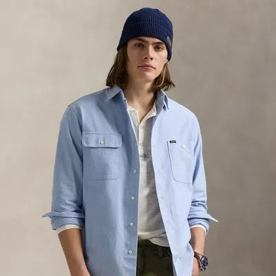Polo Ralph Lauren Classic Fit Oxford Workshirt In Blue