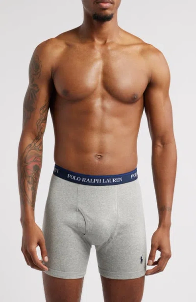 Polo Ralph Lauren Classic Fit Performance Cotton Boxer Briefs In Crmel Pk/andovr Hther/crse Nvy