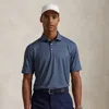 Polo Ralph Lauren Classic Fit Performance Polo Shirt In Micro Cube Office Blue
