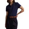 Polo Ralph Lauren Women's Classic Fit Short-sleeve Polo In Newport Navy Red
