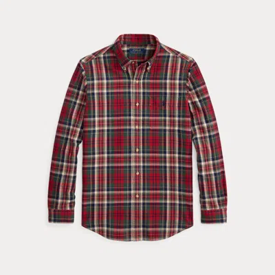 Polo Ralph Lauren Classic Fit Plaid Brushed Oxford Shirt In Red Green Multi
