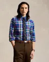 Polo Ralph Lauren Classic Plaid Button-down Oxford Shirt In Blue/white