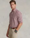 Polo Ralph Lauren Classic Fit Plaid Oxford Shirt In Wine/white Multi