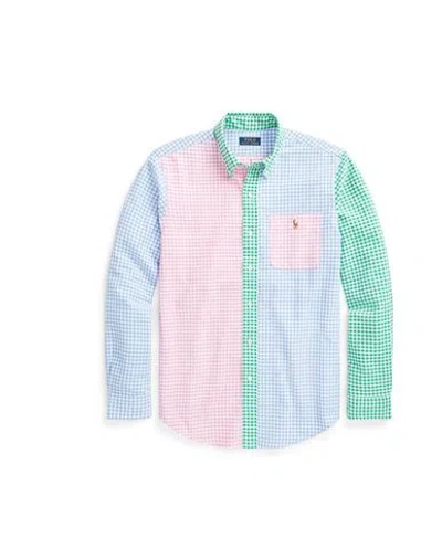 Polo Ralph Lauren Classic Fit Plaid Oxford Workshirt Man Shirt Pink Size M Cotton