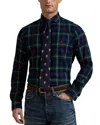 Polo Ralph Lauren Classic Fit Plaid Twill Shirt In Green