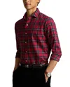 Polo Ralph Lauren Men's Big & Tall Brushed Oxford Workshirt In Red/navy