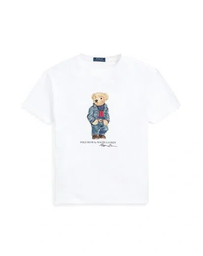 Polo Ralph Lauren Classic Fit Polo Bear Jersey T-shirt Man T-shirt White Size L Cotton