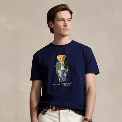 Polo Ralph Lauren Classic Fit Polo Bear Jersey T-shirt In Blue
