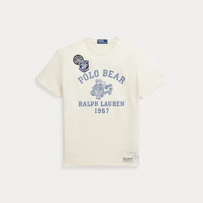 Polo Ralph Lauren Classic Fit Polo Bear Jersey T-shirt In Neutral