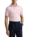 Polo Ralph Lauren Classic Fit Solid Pink Cotton Jersey Polo In Carmel Pink Heather
