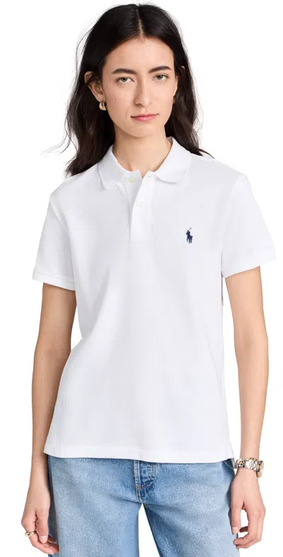 Polo Ralph Lauren Classic Fit Polo Shirt White In White/navy
