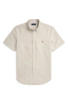 Polo Ralph Lauren Classic Fit Short Sleeve Cotton Button-down Oxford Shirt In White