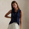 Polo Ralph Lauren Classic Fit Sleeveless Polo Shirt In Refined Navy