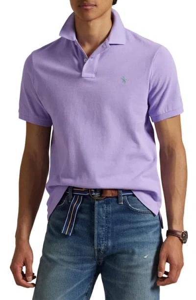 Polo Ralph Lauren Pique Polo Shirt Polo Shirts Purple In Cactus Purple/c6103
