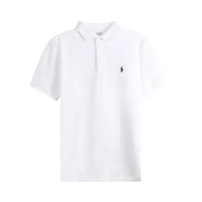 Pre-owned Polo Ralph Lauren Classic Fit Stretch Mesh Polo With 3-button Placket 'white' | Men's Size S