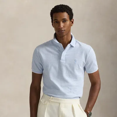 Polo Ralph Lauren Classic Fit Stretch Oxford Mesh Polo In Office Blue,white