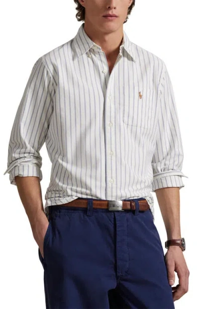 Polo Ralph Lauren Classic Fit Stripe Cotton Button-down Oxford Shirt In Multi