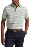 Polo Ralph Lauren Classic Fit Stripe Cotton Piqué Polo In Gray