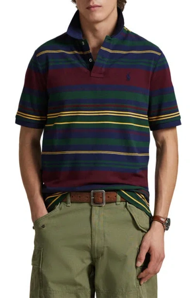 Polo Ralph Lauren Classic Fit Stripe Cotton Piqué Polo In Multi
